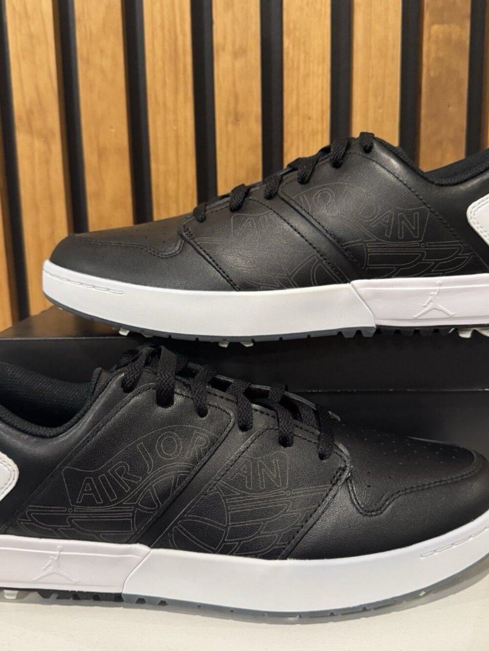 SIZE 10.5 MEN - Nike Jordan Nu Retro 1 Low Golf Shoes Black White FZ4153-003 New